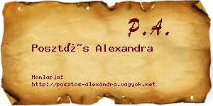Posztós Alexandra névjegykártya