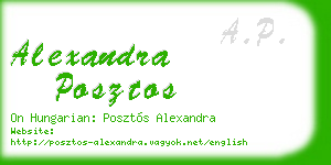 alexandra posztos business card