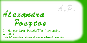 alexandra posztos business card